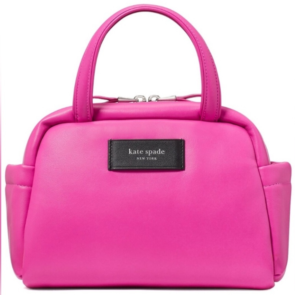NWT Kate Spade Pink Puffy Smooth Leather Crossbody Sachel - Picture 6 of 9